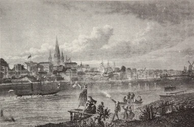 Stahlstich aus einem Rheinalbum von Friedrich Foltz